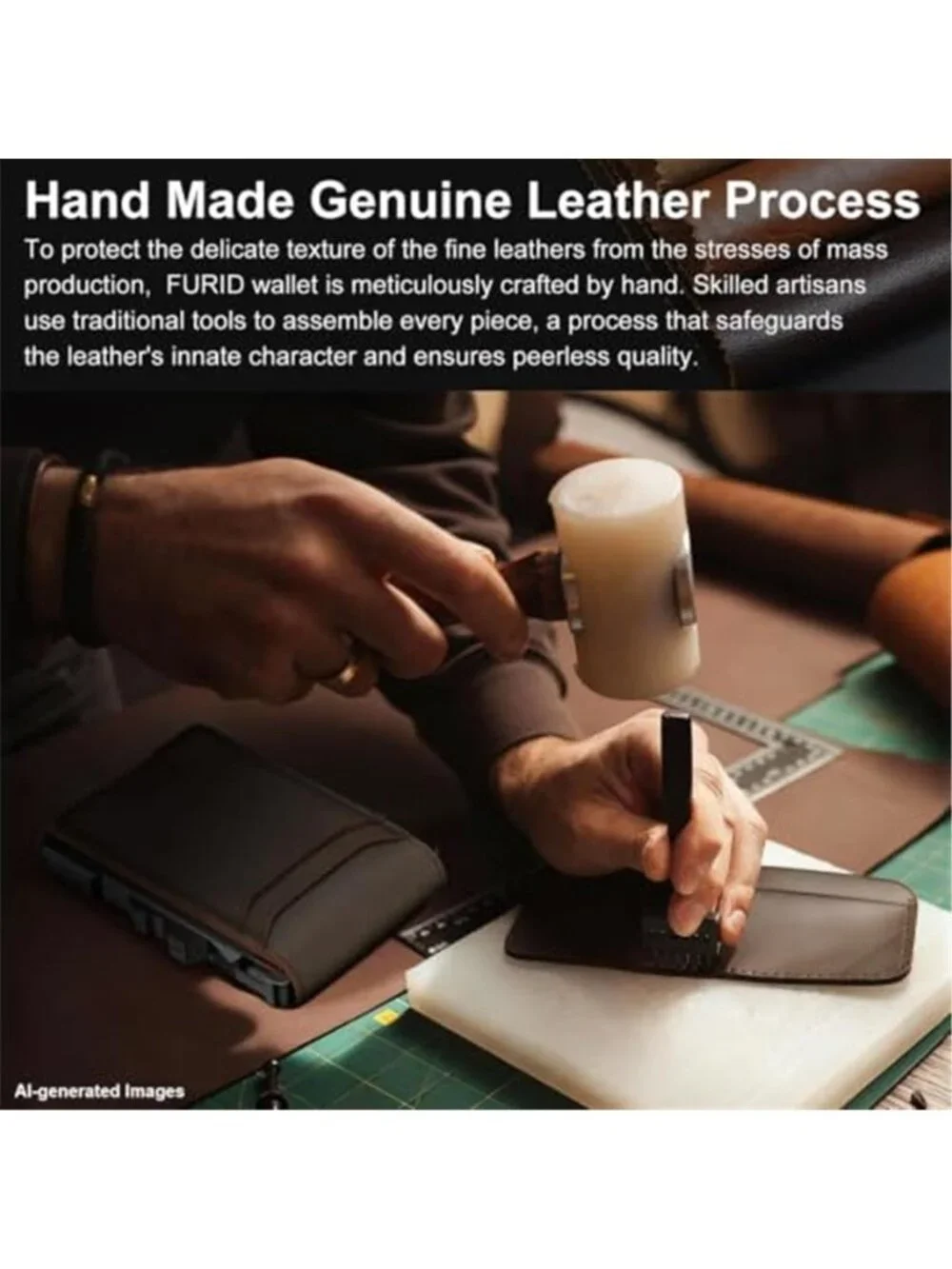 Men's Slim RFID Smart Minimalist Wallet Credit Card Genuine Leather Wallet